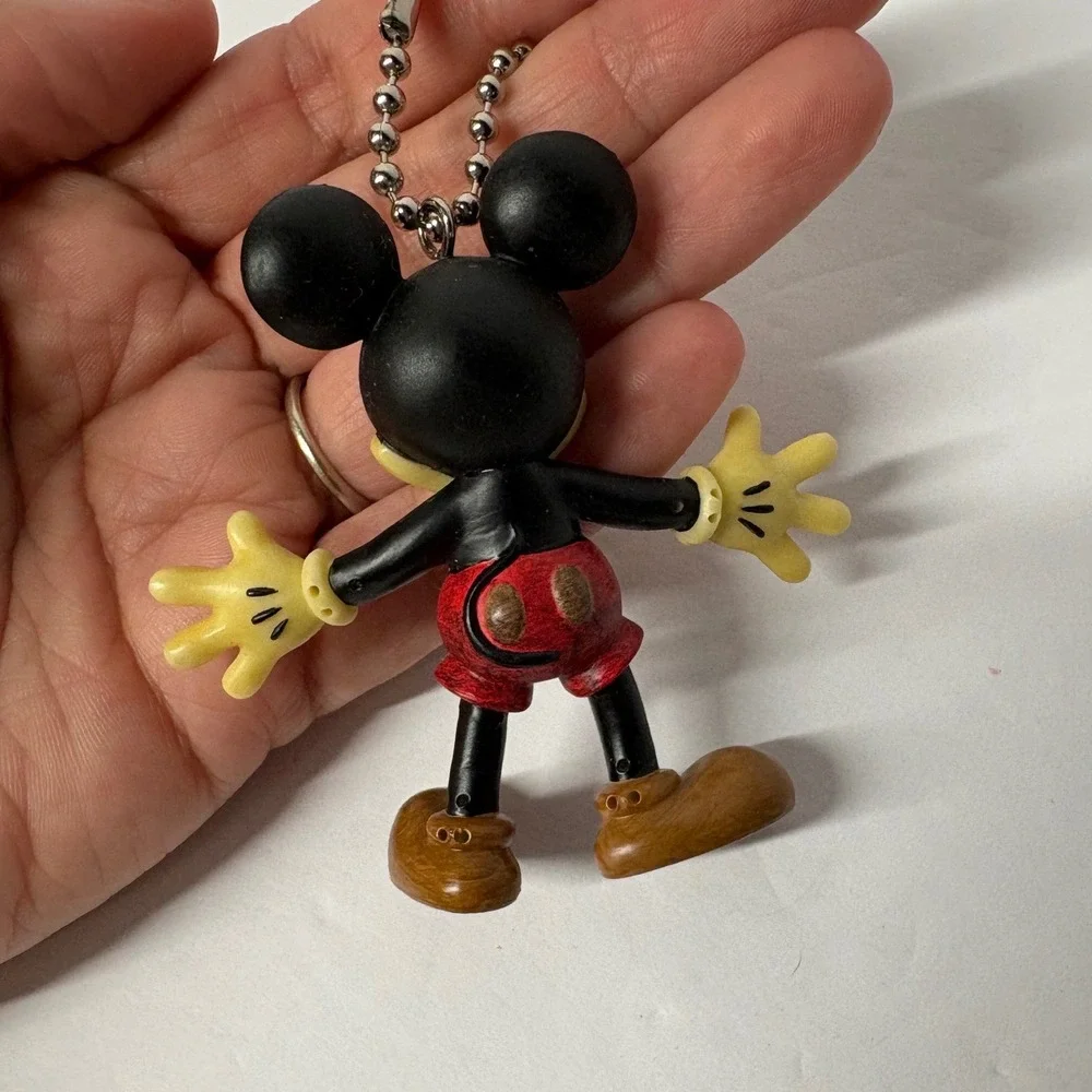 Vintage Disney Mickey Mouse Keychain Figure Disneyana Retro Collectible